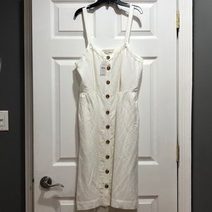 Loft whit button down dress - NWT